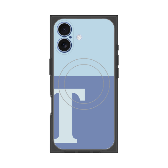 Premium Square Case with MagSafe［ Original - initial two tone - T blue ］