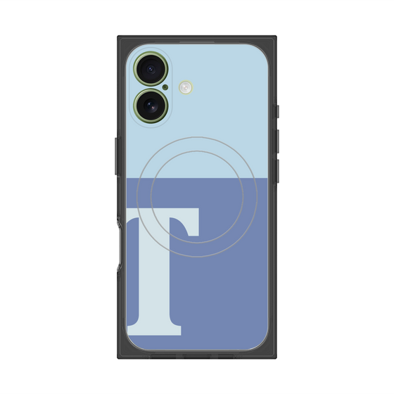 Premium Square Case with MagSafe［ Original - initial two tone - T blue ］