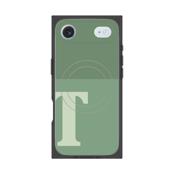 Premium Square Case with MagSafe［ Original - initial two tone - T green ］