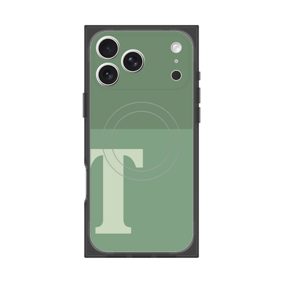 Premium Square Case with MagSafe［ Original - initial two tone - T green ］