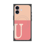 Premium Square Case with MagSafe［ Original - initial two tone - U pink ］