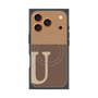 Premium Square Case with MagSafe［ Original - initial two tone - U brown ］