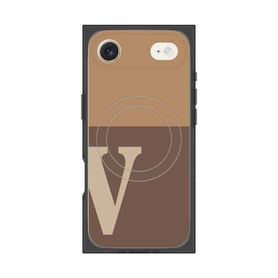 Premium Square Case with MagSafe［ Original - initial two tone - V brown ］