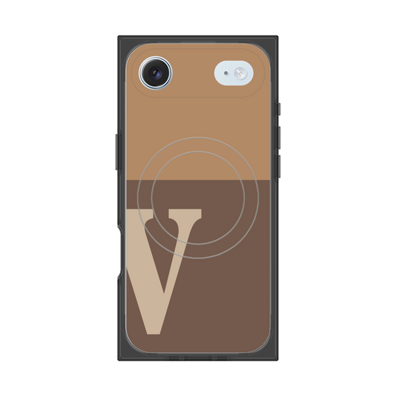 Premium Square Case with MagSafe［ Original - initial two tone - V brown ］