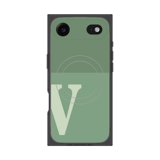 Premium Square Case with MagSafe［ Original - initial two tone - V green ］