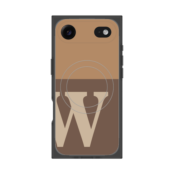 Premium Square Case with MagSafe［ Original - initial two tone - W brown ］