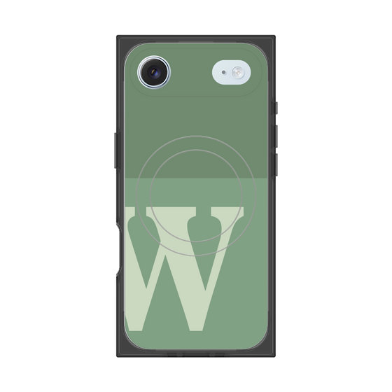 Premium Square Case with MagSafe［ Original - initial two tone - W green ］