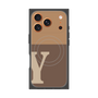 Premium Square Case with MagSafe［ Original - initial two tone - Y brown ］