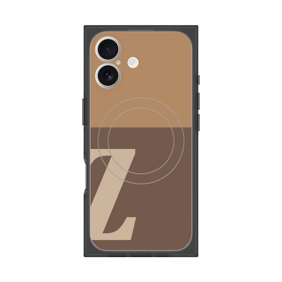 Premium Square Case with MagSafe［ Original - initial two tone - Z brown ］