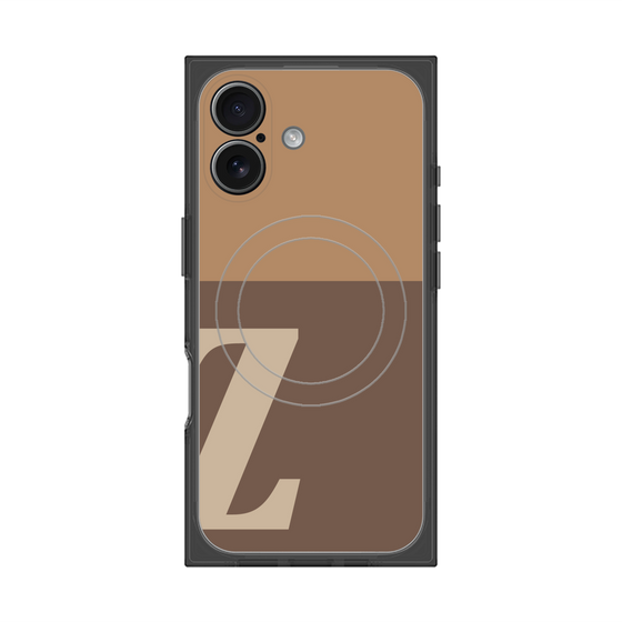 Premium Square Case with MagSafe［ Original - initial two tone - Z brown ］