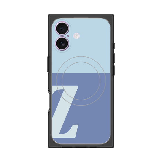 Premium Square Case with MagSafe［ Original - initial two tone - Z blue ］