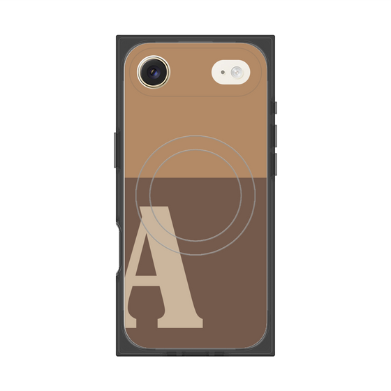 Premium Square Case with MagSafe［ Original - initial two tone - A brown ］