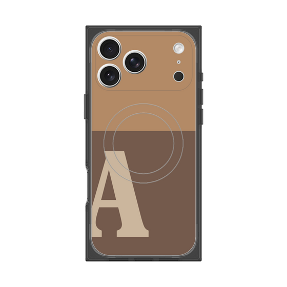 Premium Square Case with MagSafe［ Original - initial two tone - A brown ］