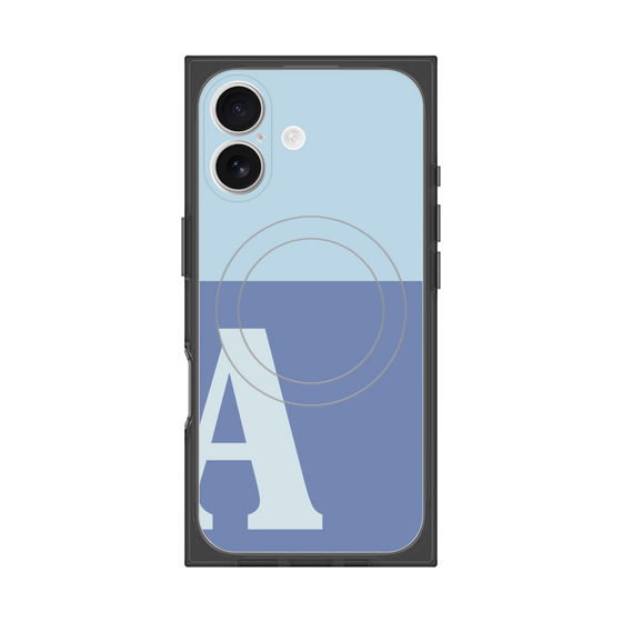 Premium Square Case with MagSafe［ Original - initial two tone - A blue ］