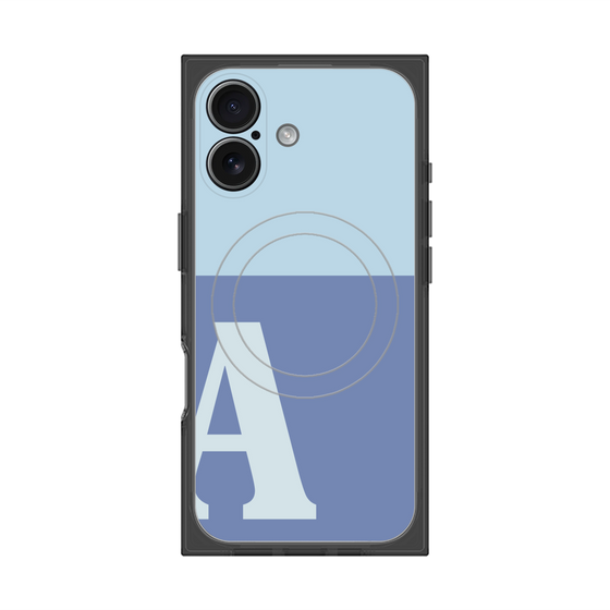Premium Square Case with MagSafe［ Original - initial two tone - A blue ］