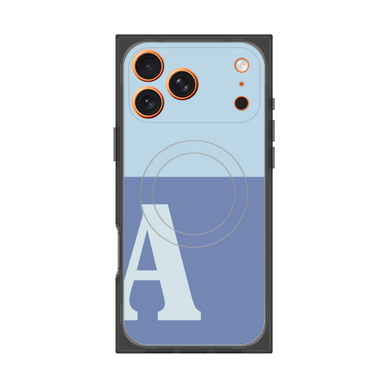 Premium Square Case with MagSafe［ Original - initial two tone - A blue ］