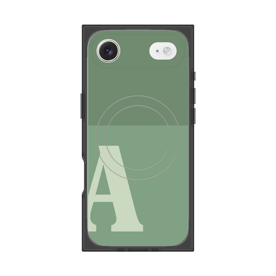 Premium Square Case with MagSafe［ Original - initial two tone - A green ］