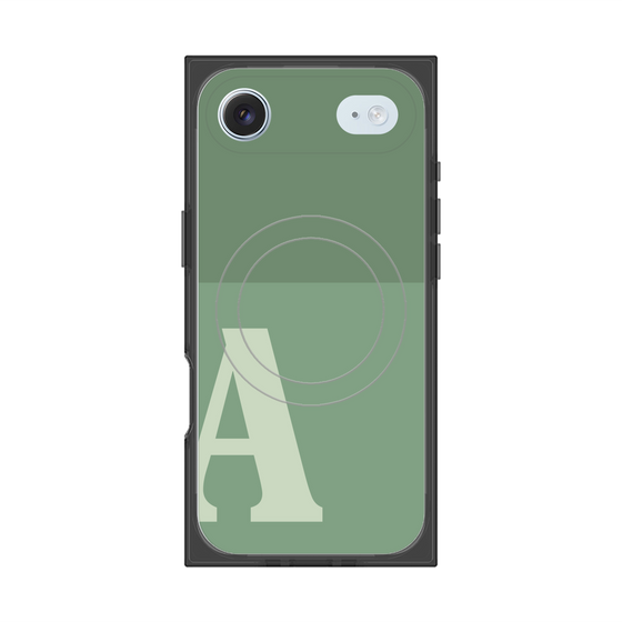 Premium Square Case with MagSafe［ Original - initial two tone - A green ］