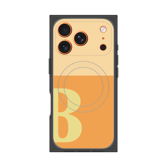 Premium Square Case with MagSafe［ Original - initial two tone - B orange ］