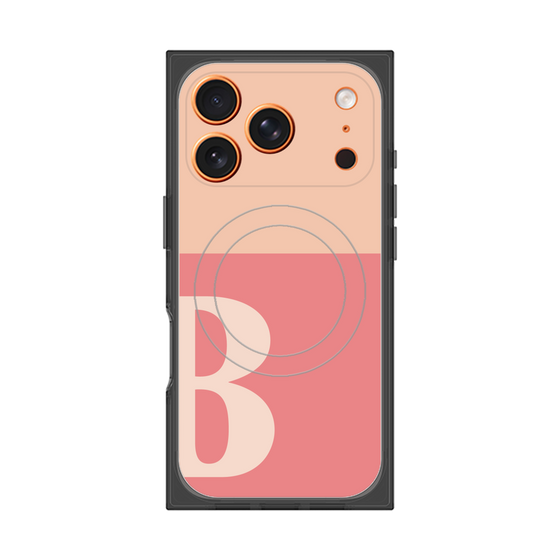 Premium Square Case with MagSafe［ Original - initial two tone - B pink ］