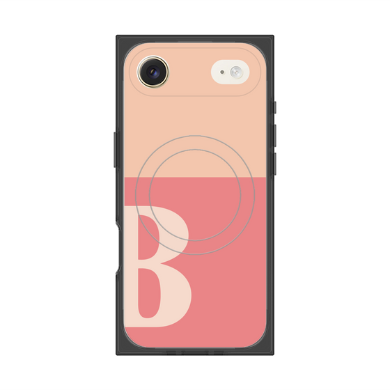 Premium Square Case with MagSafe［ Original - initial two tone - B pink ］