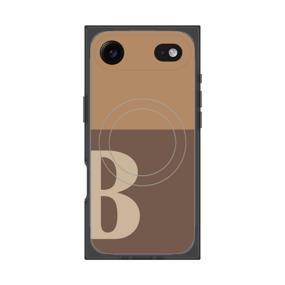 Premium Square Case with MagSafe［ Original - initial two tone - B brown ］