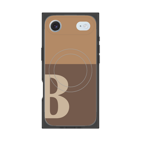 Premium Square Case with MagSafe［ Original - initial two tone - B brown ］