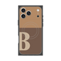 Premium Square Case with MagSafe［ Original - initial two tone - B brown ］