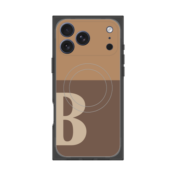 Premium Square Case with MagSafe［ Original - initial two tone - B brown ］