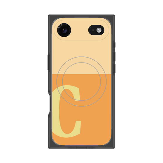 Premium Square Case with MagSafe［ Original - initial two tone - C orange ］