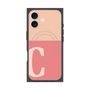 Premium Square Case with MagSafe［ Original - initial two tone - C pink ］