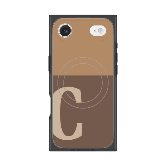 Premium Square Case with MagSafe［ Original - initial two tone - C brown ］