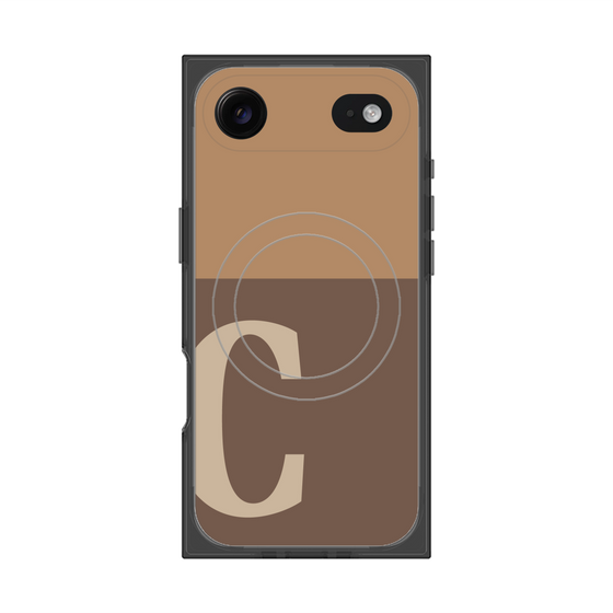 Premium Square Case with MagSafe［ Original - initial two tone - C brown ］
