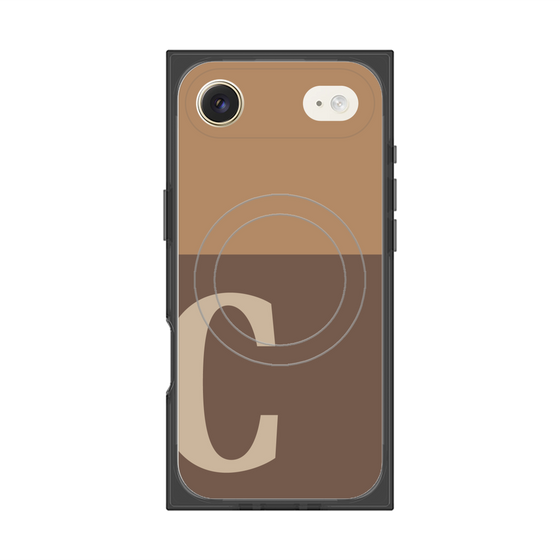 Premium Square Case with MagSafe［ Original - initial two tone - C brown ］