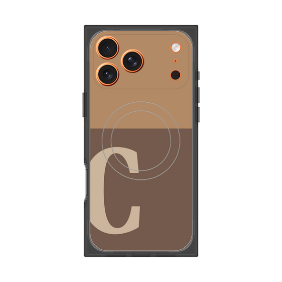 Premium Square Case with MagSafe［ Original - initial two tone - C brown ］