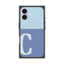 Premium Square Case with MagSafe［ Original - initial two tone - C blue ］