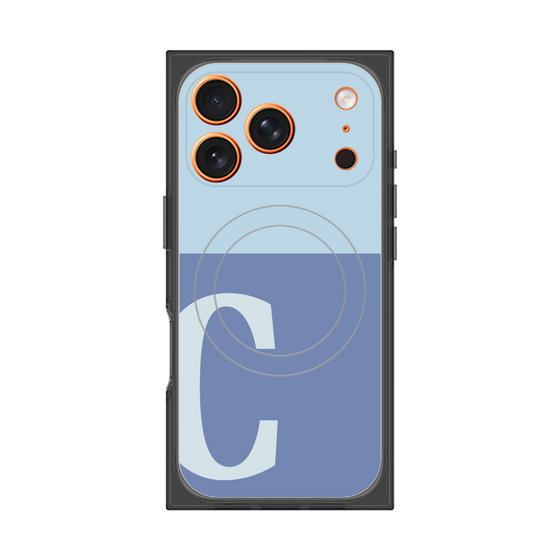 Premium Square Case with MagSafe［ Original - initial two tone - C blue ］
