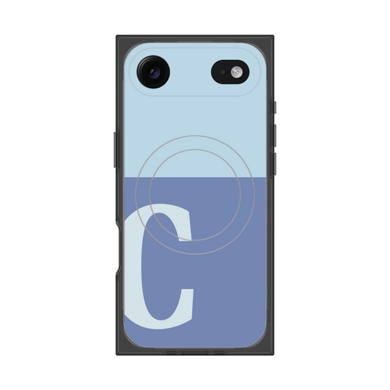 Premium Square Case with MagSafe［ Original - initial two tone - C blue ］