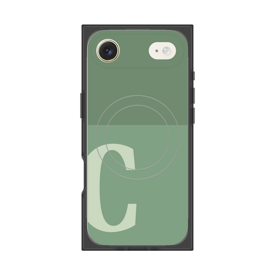 Premium Square Case with MagSafe［ Original - initial two tone - C green ］