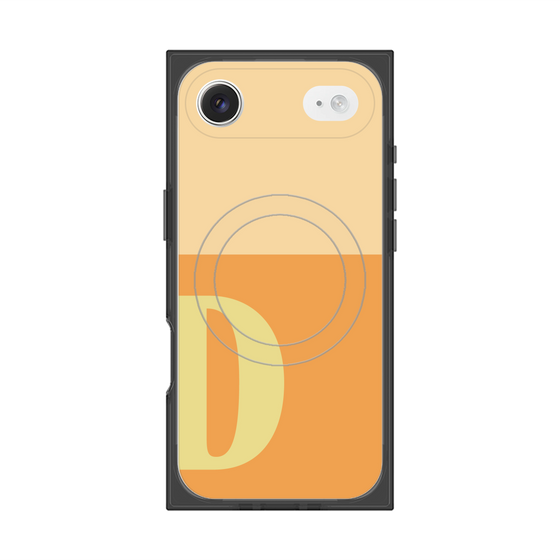 Premium Square Case with MagSafe［ Original - initial two tone - D orange ］