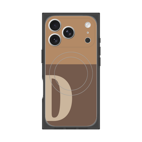 Premium Square Case with MagSafe［ Original - initial two tone - D brown ］