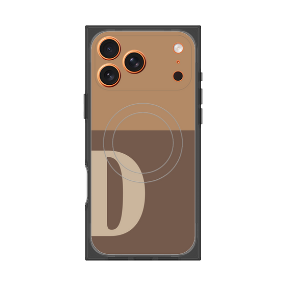 Premium Square Case with MagSafe［ Original - initial two tone - D brown ］