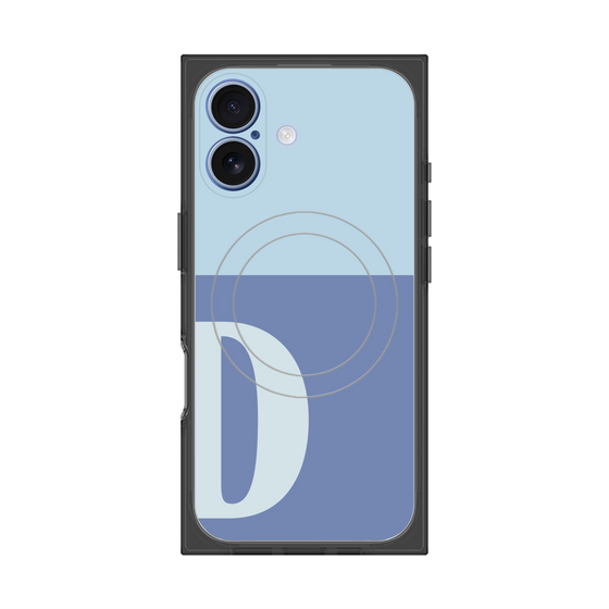 Premium Square Case with MagSafe［ Original - initial two tone - D blue ］