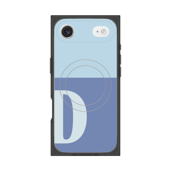 Premium Square Case with MagSafe［ Original - initial two tone - D blue ］