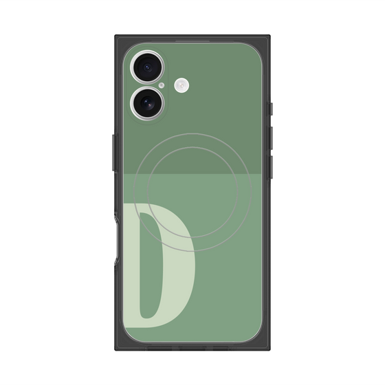 Premium Square Case with MagSafe［ Original - initial two tone - D green ］