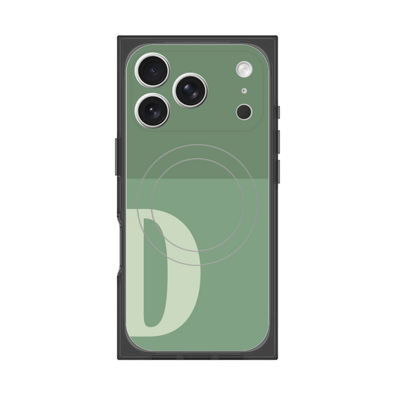 Premium Square Case with MagSafe［ Original - initial two tone - D green ］