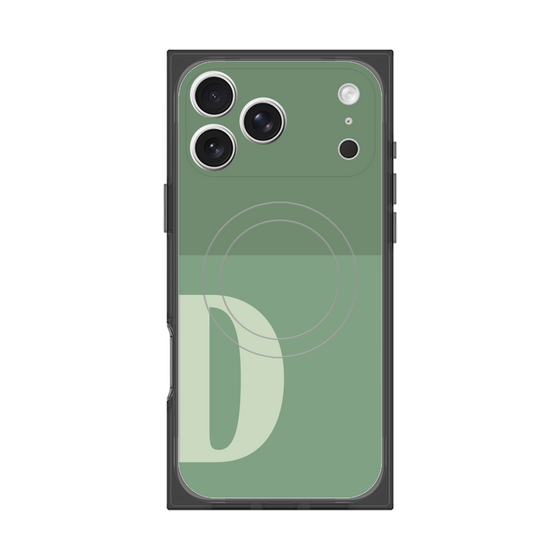 Premium Square Case with MagSafe［ Original - initial two tone - D green ］