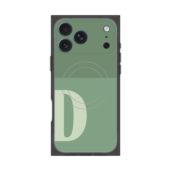 Premium Square Case with MagSafe［ Original - initial two tone - D green ］