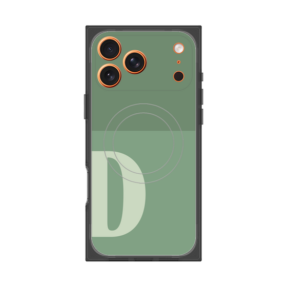 Premium Square Case with MagSafe［ Original - initial two tone - D green ］