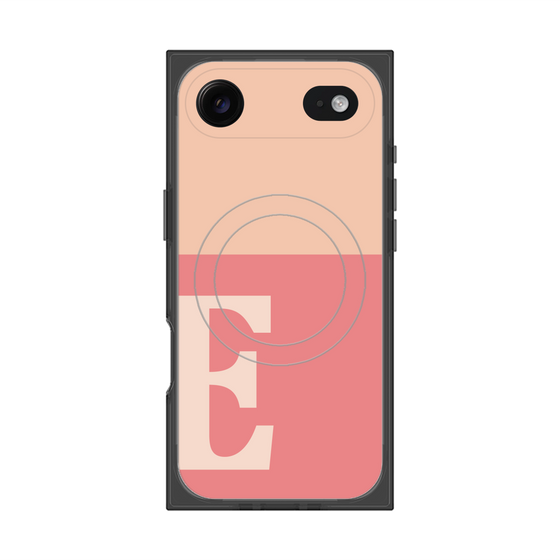Premium Square Case with MagSafe［ Original - initial two tone - E pink ］